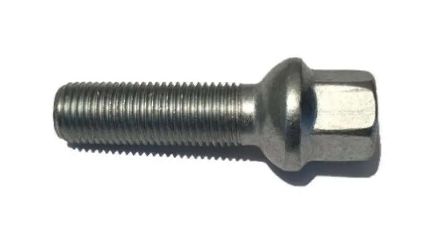 HR-1453703 Paket hjulbultar 10st M14x1.5 Sfärsiska Silver, Längd 37mm 10 st bultar VAG