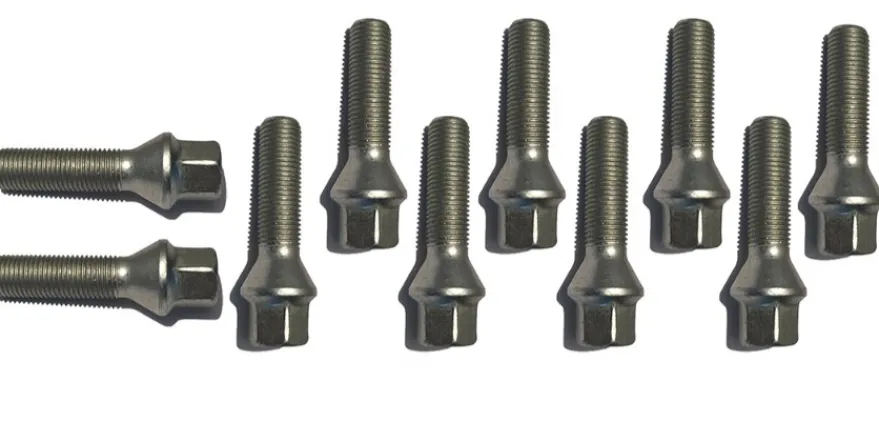 HR-1453701pkt Paket hjulbultar 10st M14x1.5 Konisk Silver, Längd 37mm 10 st bultar