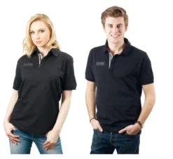H&R Polotröja Svart med Svart diskret H&R logo med röda detaljer