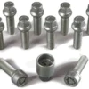 HR-1454702SET H&R Bultsats inkl låsbutar M14x1,5 Sfäriskt 14mm säte Silver, Längd 47mm