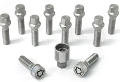 HR-1455001SET H&R Bultsats inkl låsbutar M14x1.5 Konisk Silver, Längd 50mm