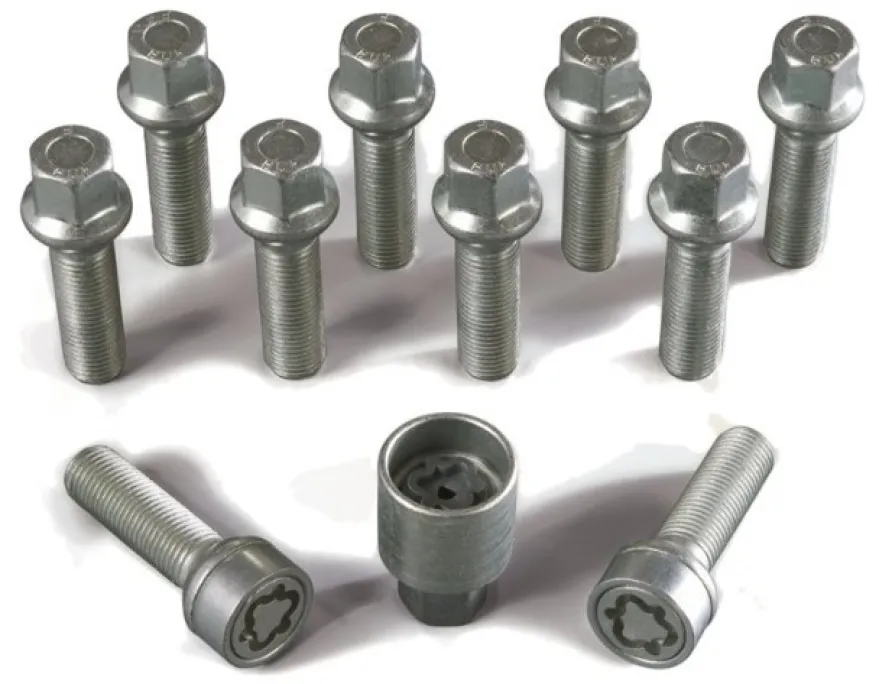 HR-1256002SET H&R Bultsats inkl låsbutar M12x1,5 Sfäriskt Silver, Längd 60mm