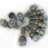 HR-1456306SET H&R Bultsats inkl låsbutar M14x1,5 Sfäriskt 14mm säte rörlig aluminium kona Porsche Taycan Silver, Längd 63/48mm
