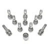 HR-15254407SET H&R hjulbultsats M15x1,25 sfärisk 14mm säte Mercedes fälgar Silver, Längd 44mm inkl lås