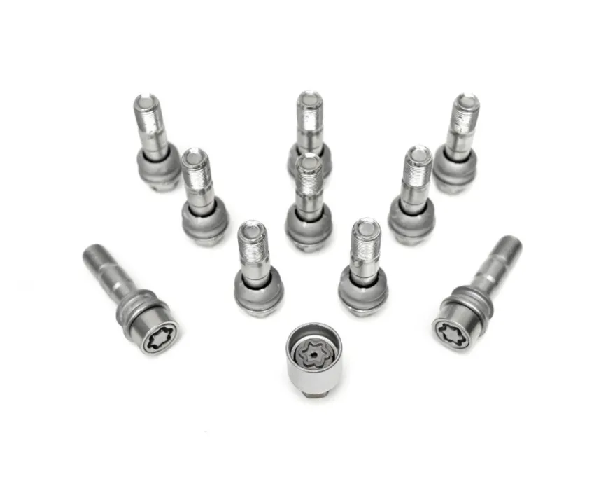 HR-15254407SET H&R hjulbultsats M15x1,25 sfärisk 14mm säte Mercedes fälgar Silver, Längd 44mm inkl lås