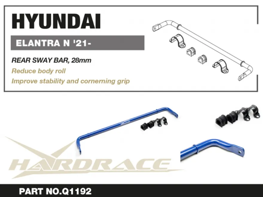 Hyundai Elantra 2021+ Bakre Krängningshämmare Hardrace