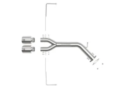 Hyundai Veloster 2019-2021 L4-1.6L (t) Takeda 3in-2.5in 304 SS Axle-Back Sportavgassystem - Polerade Utblås aFe Power