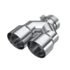 3'' ID / Dual 4'' OD Out Staggered L 9.87in / R 9.37in Single Wall T304 SS Universalt Utblås MBRP