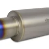 3'' In / 4'' Ut Titanium Ljuddämpare Rak Blått Utblås (Slutburk) Vibrant Performance