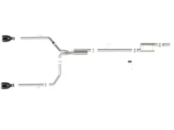 Jeep Wrangler (JL) 2018-2024 V6-3.6L Vulcan Series 3in-2-1/2in 304 SS Cat-Back Sportavgassystem aFe Power - Svarta Utblås