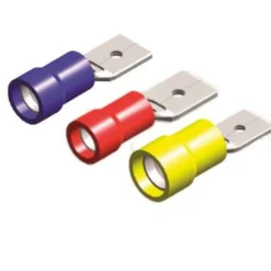 Kabelskor ''Flat'' Isolerade - 6,3mm (10st) QSP Products