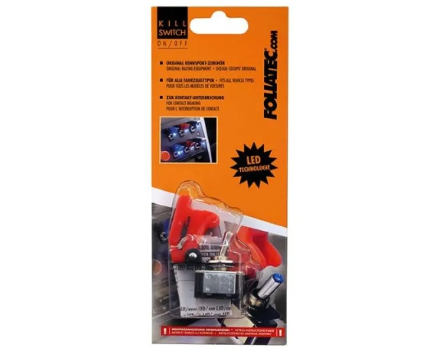 Kill Switch ON/OFF, Cover Röd Foliatec
