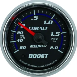 Laddtrycksmätare 52mm 60CMHG / 2.0BAR (Mekanisk) COBALT