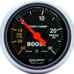 Laddtrycksmätare 52mm 30INHG / 30PSI (Digital Stepper-motor) SPORT-COMP