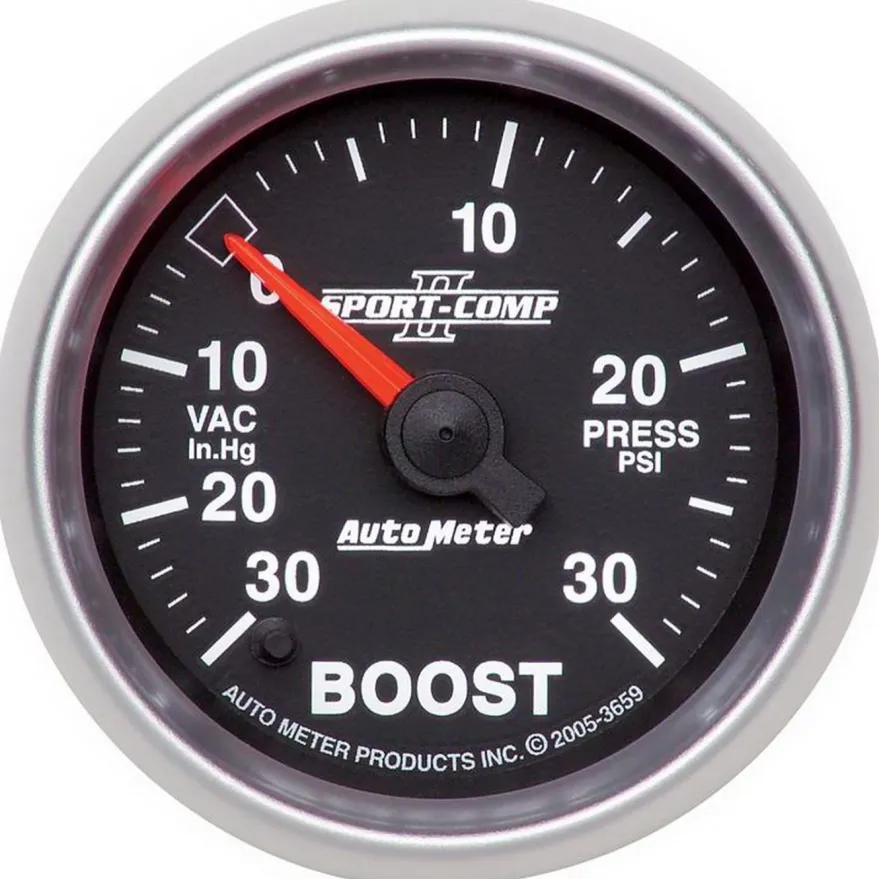 Laddtrycksmätare 52mm 30IN HG / 30PSI (Digital Stepper-motor) SPORT-COMP II