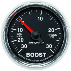 Laddtrycksmätare 52mm 30INHG / 30PSI (Digital Stepper-motor) GS