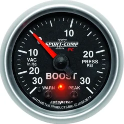 Laddtrycksmätare 52mm 30IN HG / 30PSI (Digtial Stepper-motor) SPORT-COMP II