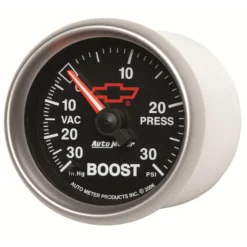 Laddtrycksmätare 52mm 30INHG / 30PSI (Mekanisk) GM CHEVY Svart