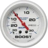 Laddtrycksmätare 66.7mm 30 IN HG / 30PSI (Mekanisk) MARINE Vit