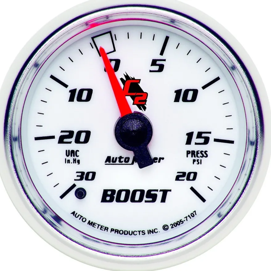 Laddtrycksmätare 52mm 30INHG-20PSI (Mekanisk) C2