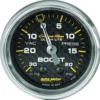 Laddtrycksmätare 52mm 30INHG-20PSI (Mekanisk) CARBON FIBER