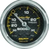 Laddtrycksmätare 52mm 30INHG-30PSI (Mekanisk) CARBON FIBER