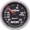 Laddtrycksmätare 52mm 30IN HG / 30PSI (Mekanisk) SPORT-COMP II