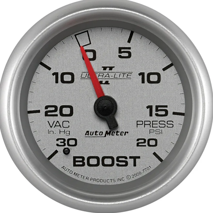 Laddtrycksmätare 66.7mm 30IN HG / 20PSI (Mekanisk) ULTRA-LITE II