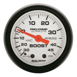 Laddtrycksmätare 52mm 30 IN HG / 45PSI (Mekanisk) PHANTOM
