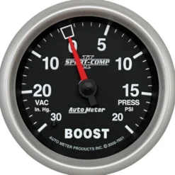 Laddtrycksmätare 66.7mm 30IN HG / 20PSI (Mekanisk) SPORT-COMP II