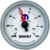 Laddtrycksmätare 52mm 30 IN HG / 20PSI (Mekanisk) Vit MOPAR