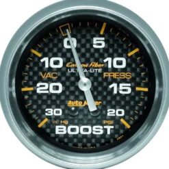 Laddtrycksmätare 66.7mm 30INHG-20PSI (Mekanisk) CARBON FIBER
