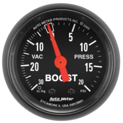 Laddtrycksmätare 52mm 30IN HG /20PSI (Mekanisk) Z-SERIES