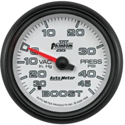 Laddtrycksmätare 66.7mm 30 IN HG / 45PSI (Mekanisk) PHANTOM II