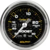 Laddtrycksmätare 52mm 30INHG-30PSI STEPPER MOTOR W/ PEAK & WARN CARBON FIBER