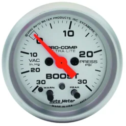 Laddtrycksmätare 52mm 30IN HG / 15PSI (Stepper-motor) Ultra-Lite
