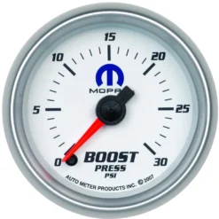 Laddtrycksmätare 52mm 30PSI (Digital Stepper-motor) Vit MOPAR