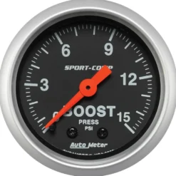 Laddtrycksmätare 52mm 15PSI (Mekanisk) SPORT-COMP