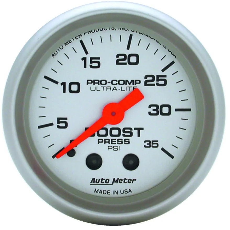 Laddtrycksmätare 52mm 35PSI (Mekanisk) Ultra-Lite