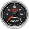 Laddtrycksmätare 52mm 60PSI (Mekanisk) GM CHEVY Svart