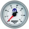 Laddtrycksmätare 52mm 35PSI (Mekanisk) Vit MOPAR