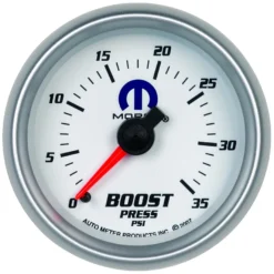 Laddtrycksmätare 52mm 35PSI (Mekanisk) Vit MOPAR