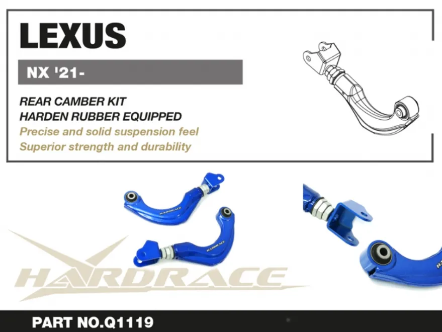Lexus ES / NX AZ20 / UX / Toyota C-HR / Camry / Corolla altis / Prius / RAV4 XA50 / XA60 / Yaris / Vitz 2015-2025 Bakre Camber-Stag Hardrace