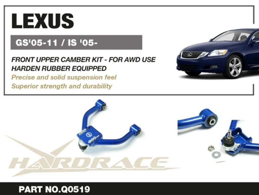Lexus GS 05-11/ IS 05- (AWD) Främre Övre Camber-Stag V2. Hardrace