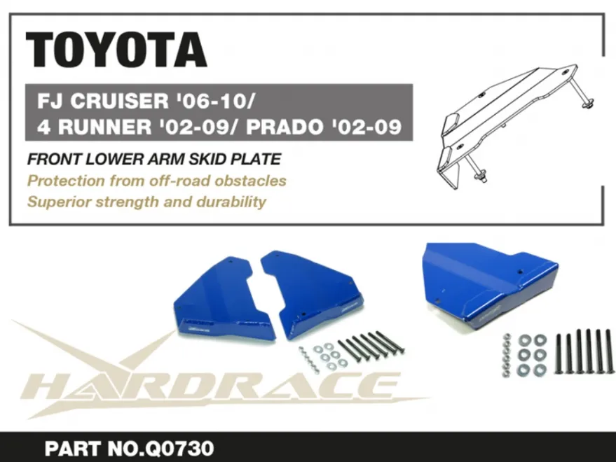 Lexus GX / Toyota 4RUNNER / Fj cruiser / Land cruiser 2002-2022 Främre Länkarmar Hasplåt Hardrace
