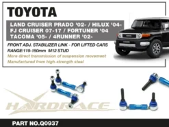 Lexus GX / Toyota 4RUNNER / Fj cruiser / Fortuner / Hilux / Land cruiser / Tacoma 1995-2025 Främre Justerbara Stabiliserings Stag Hardrace
