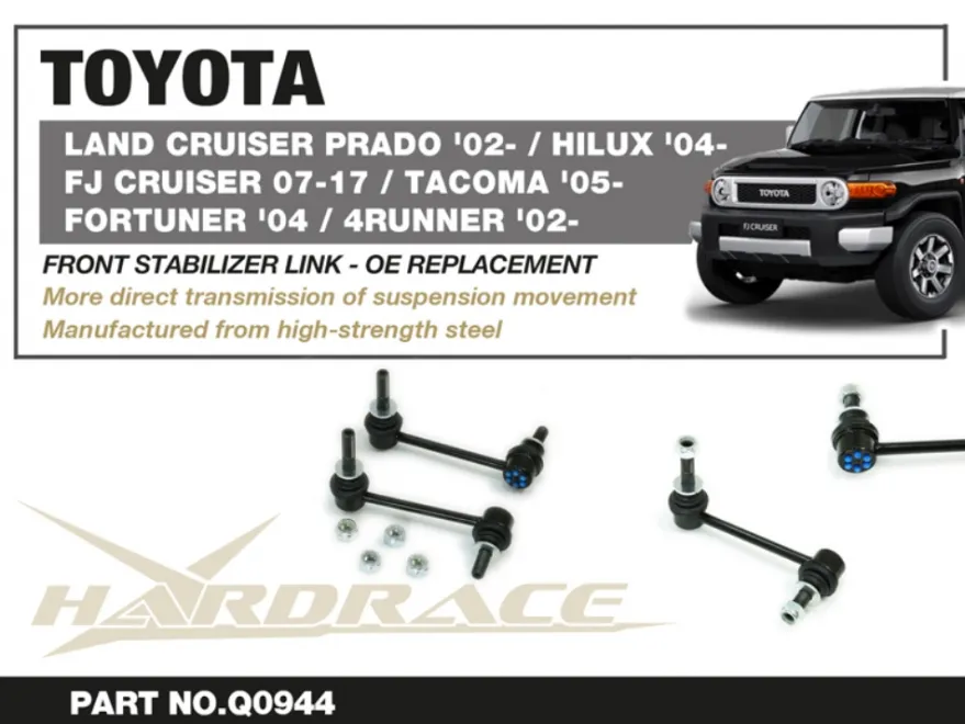 Lexus GX / Toyota 4RUNNER / Fj cruiser / Fortuner / Hilux / Land cruiser / Tacoma 2002-2025 Främre Stabiliserings Stag Hardrace