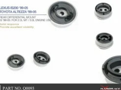 Lexus IS 99-05 / IS250 06-12 / GS300 05-11 Bakre Diff.Fäste Hardrace
