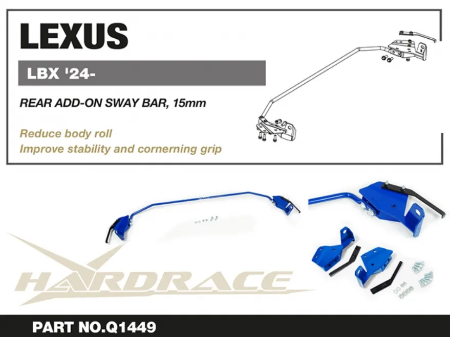 Lexus LBX AY10 2024+ Bakre Krängningshämmare Add-On Hardrace