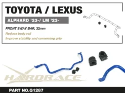 Lexus LM / Toyota Alphard vellfire 2023+ Främre Krängningshämmare Hardrace